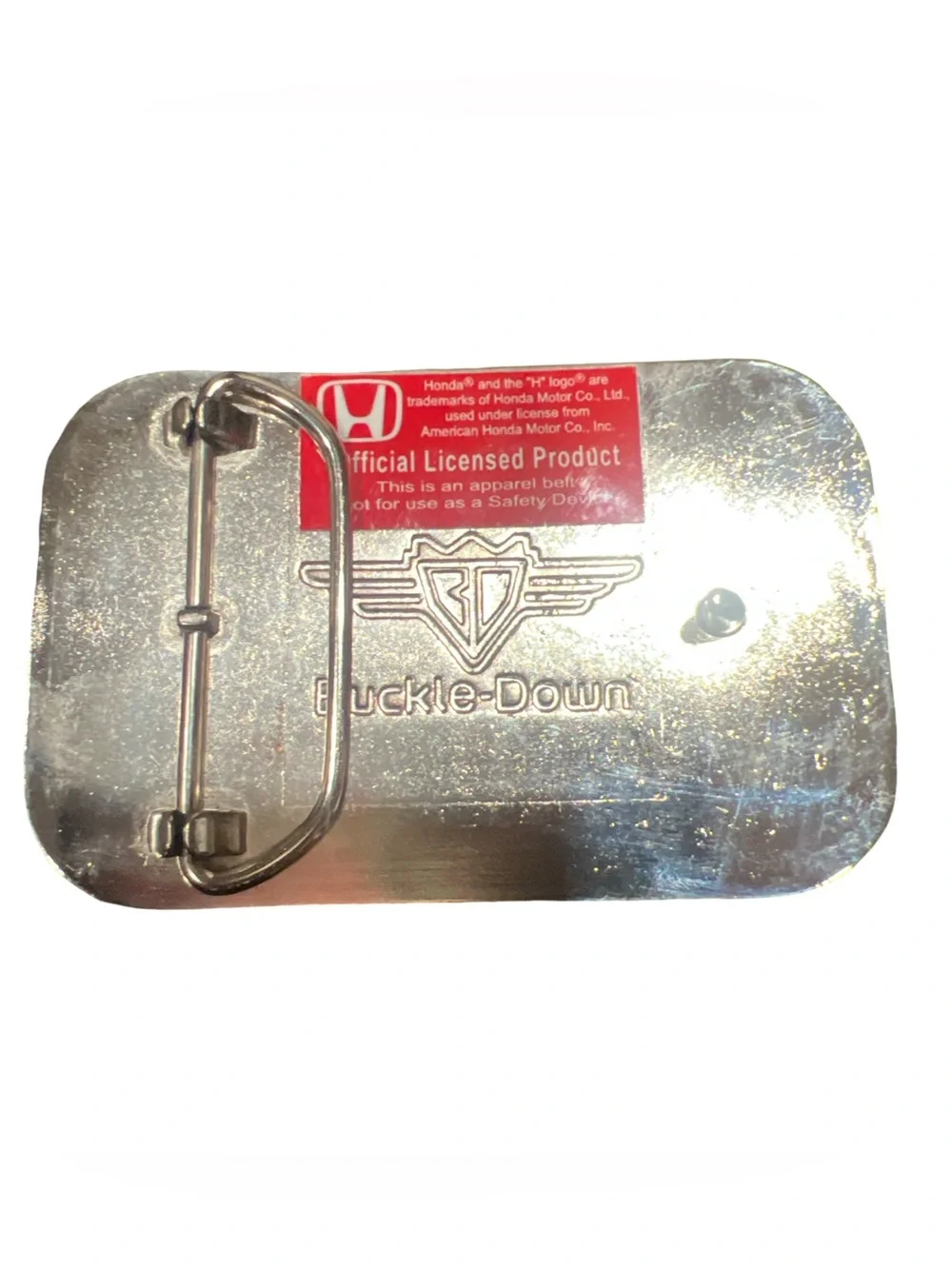 Vintage Honda belt buckle Silver Tone